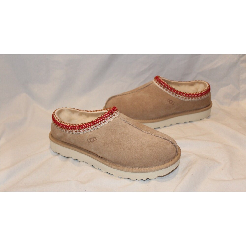 UGG WOMEN'S TASMAN II SUEDE SHEARLING LINED CLOG SLIPPERS SDDR TAN EU 38 US 7